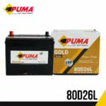 แบตเตอรี่รถยนต์ PUMA รุ่น 80D26L